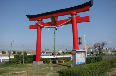 Monumento a Kameido Zeniza en la ciudad de Koto